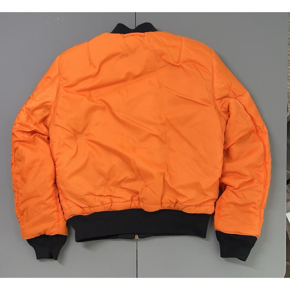 Alpha industries ma-1 Bomber Jacket Black XL Reversible Orange - Picture 15 of 15